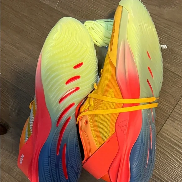 Adidas Men's Yellow and Orange Athletic Shoes - Picture 4 of 4